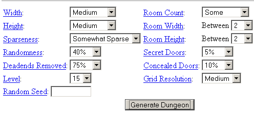 This dungeon generator features many options for customization.